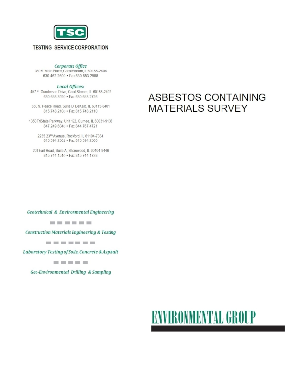 Asbestos Report Example