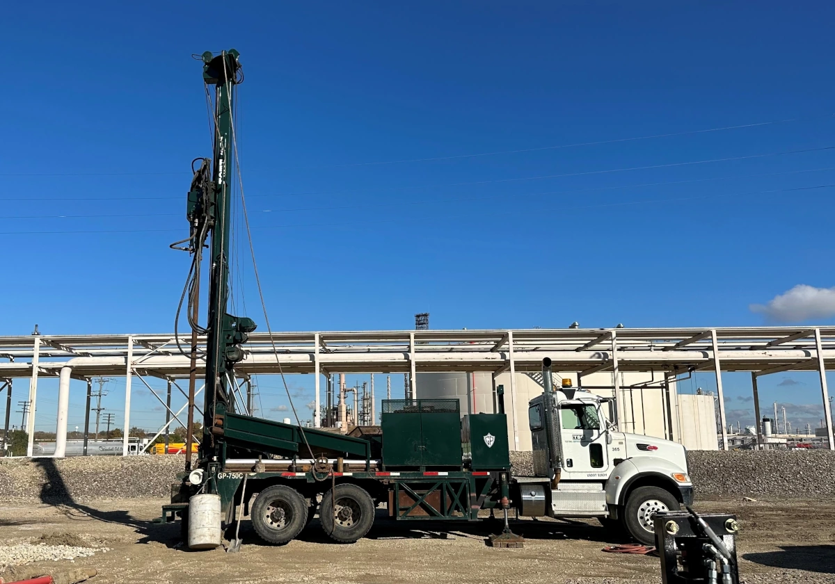 Drill Rig Doing Pavement Cores